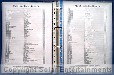 Solar Entertainments Karaoke Song Book